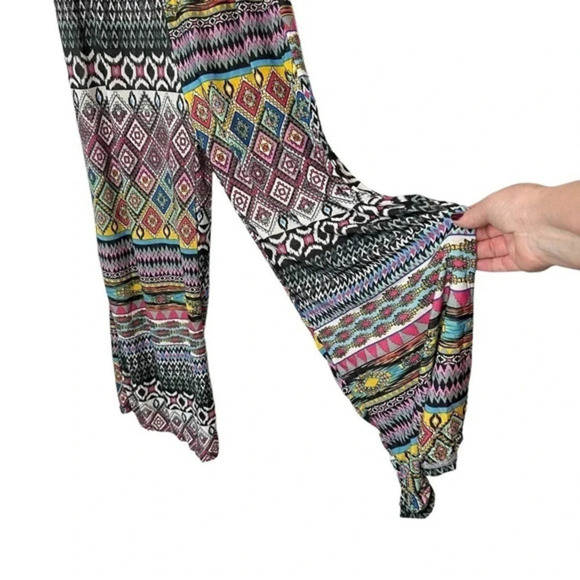 Just Love XL boho strapless multi-color wide leg jumpsuit - Picture 3 of 5